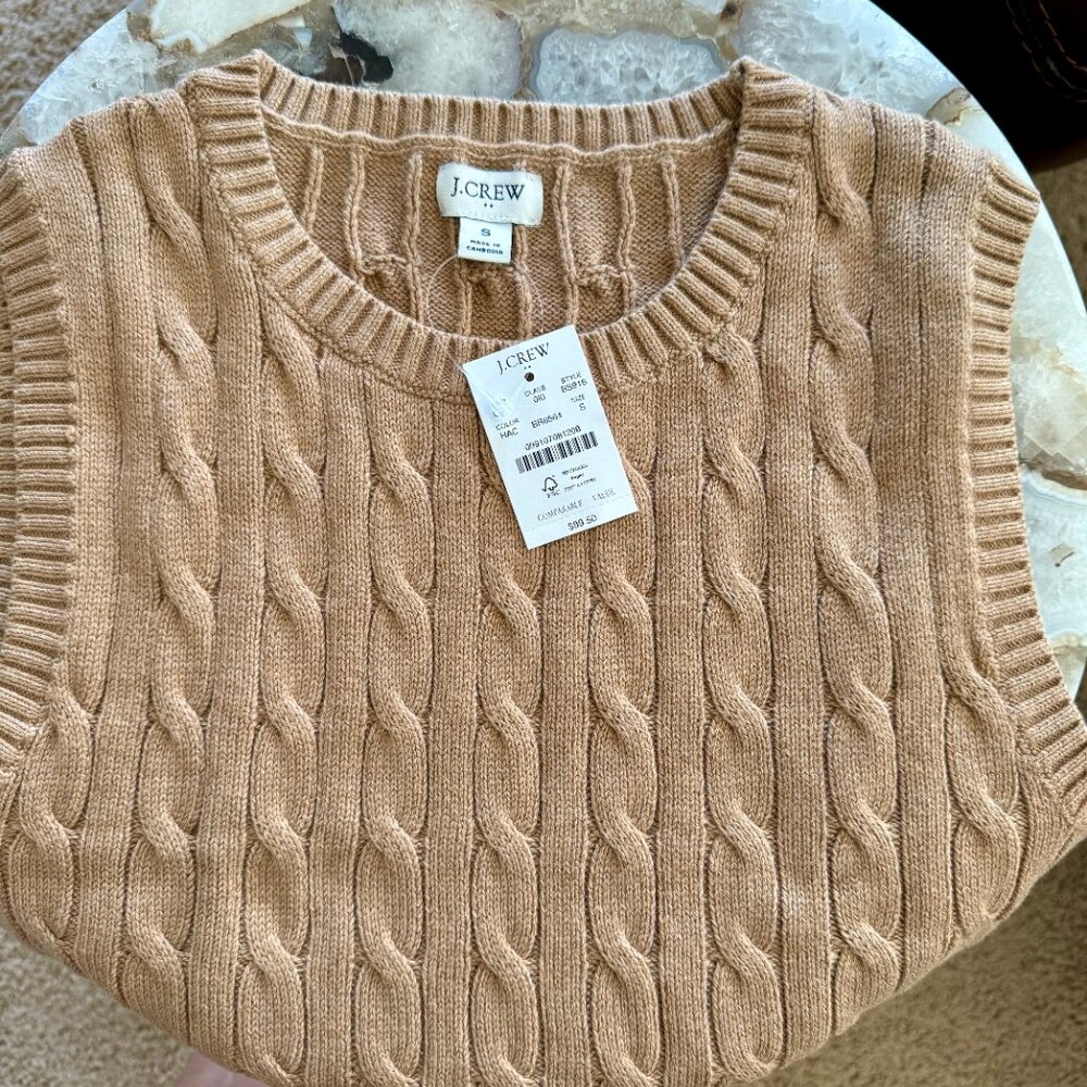 J Crew Cable Sweater Shell - Picture 2 of 9